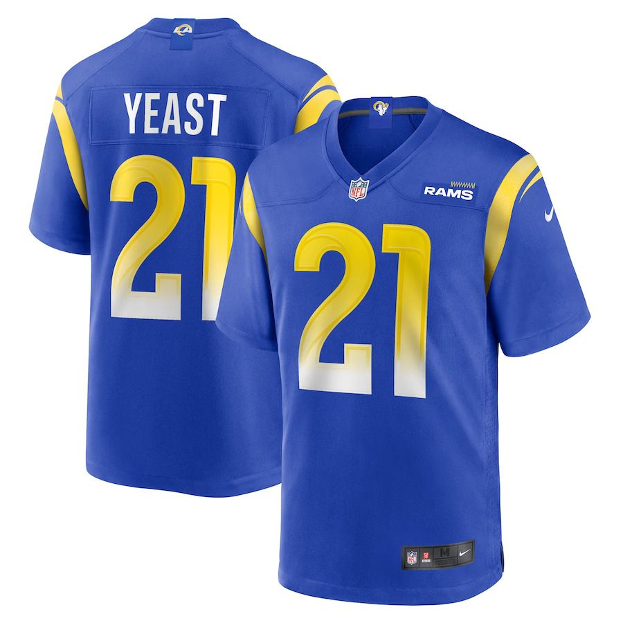 Men Los Angeles Rams #21 Russ Yeast Nike Royal Game Player NFL Jersey